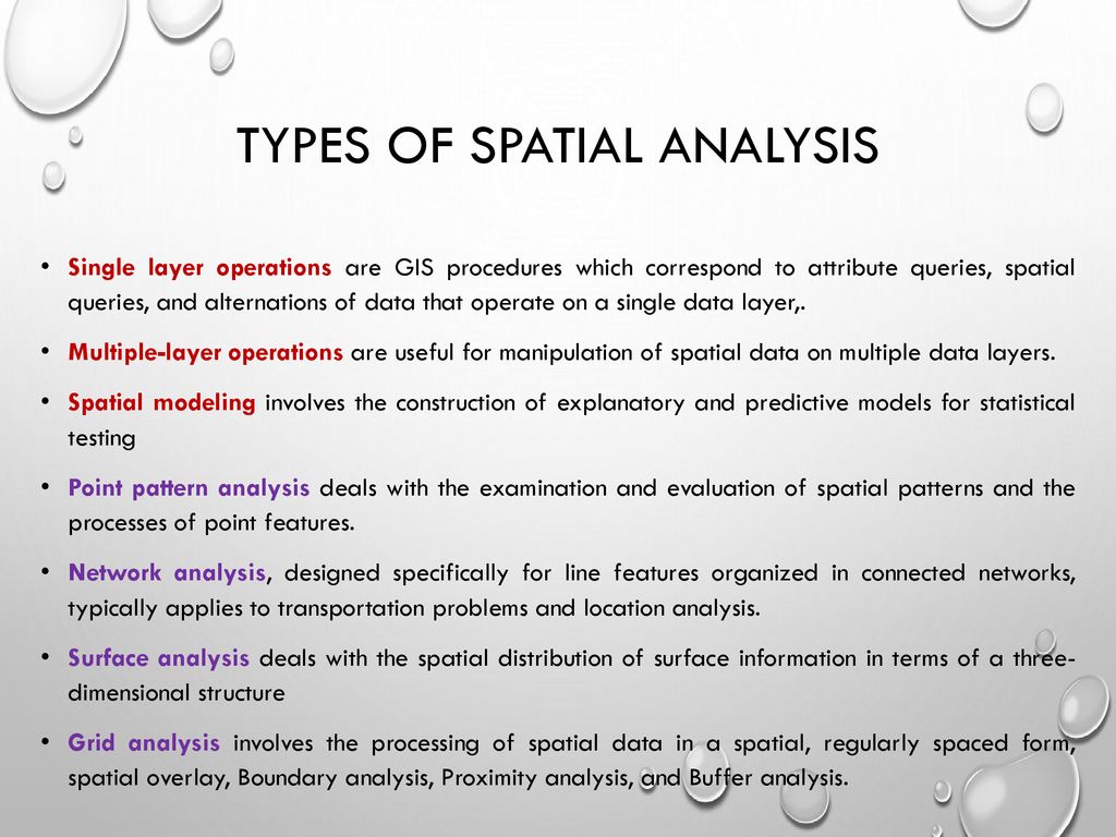 Spatial data analysis type